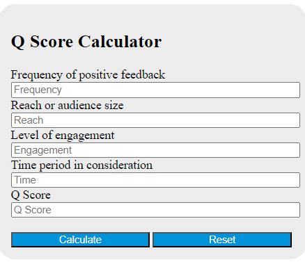 how to calculate q score|3. Standard Report Overview & Q.
